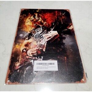 Dave Mustaine Legendary Guitarist Megadeth Metallica Metal Tin Bar Sign 8x12in
